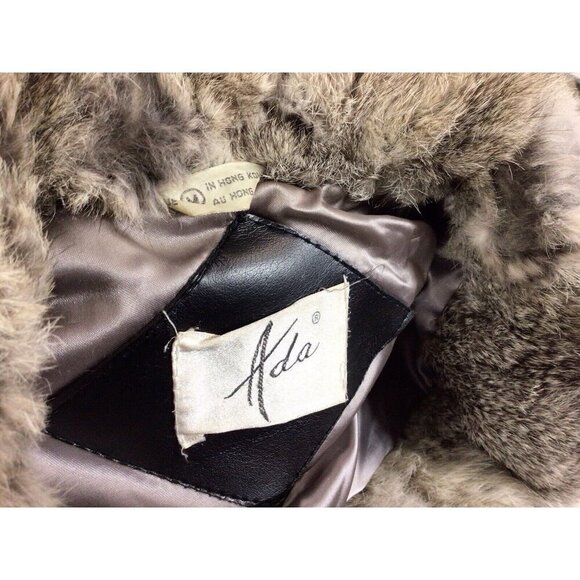 Ada Rabbit Coat Real Fur Womens Medium - Picture 3 of 8